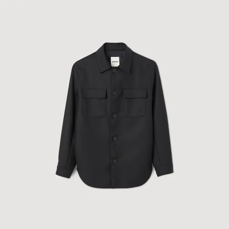 Áo khoác sơ mi oversize 23 Xanh đen