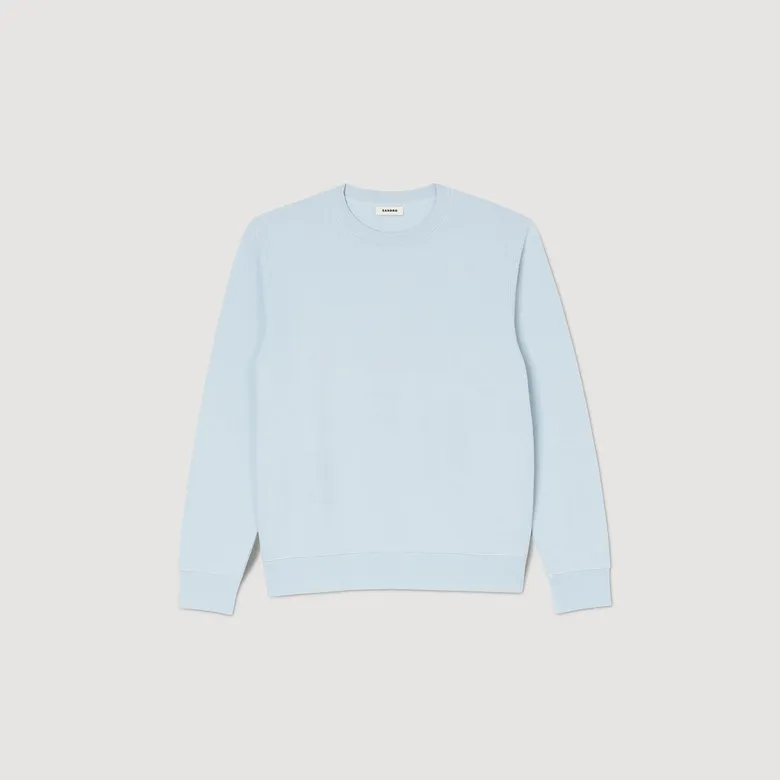 Áo sweatshirt phối thêu 22 Xanh da trời