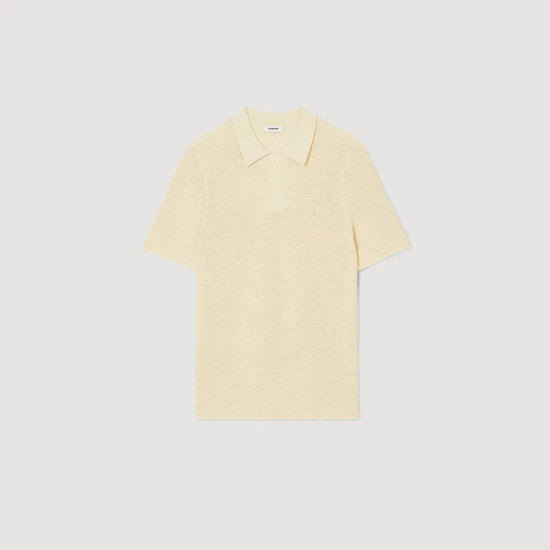 Áo polo dệt kim 22 Đen