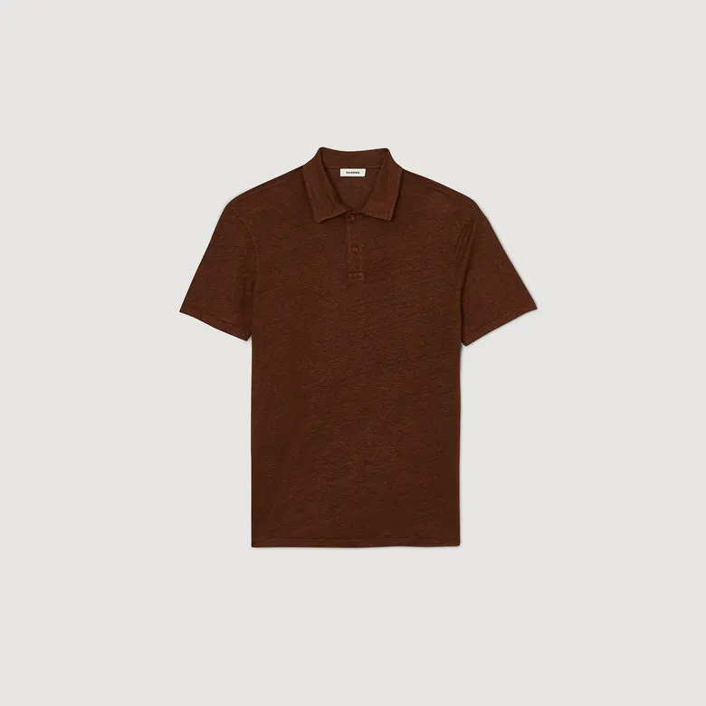 Áo polo vải linen 24 Xanh xám