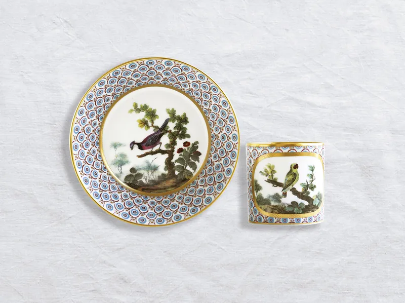 Bộ tách và đĩa PERRUCHE À JOÜE ROUGE 100ml