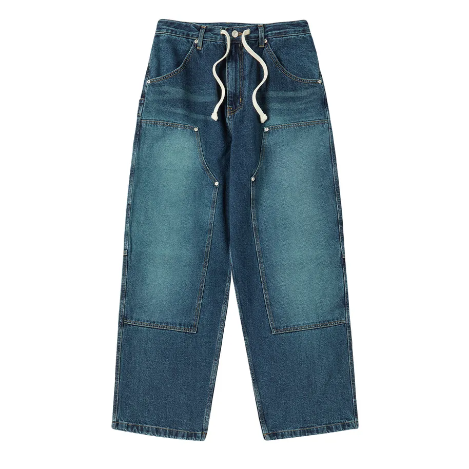 Acme De Lavie | Quần Denim Waist String Carpenter Xanh Dương