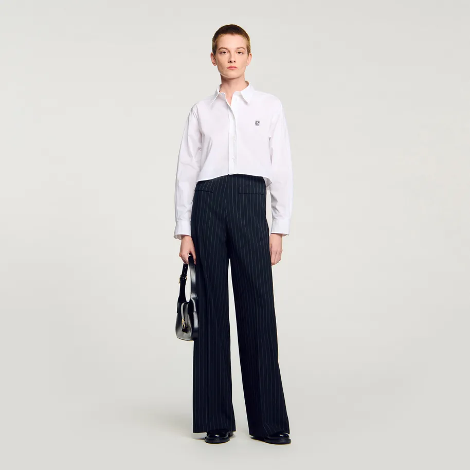 Quần suông kẻ sọc