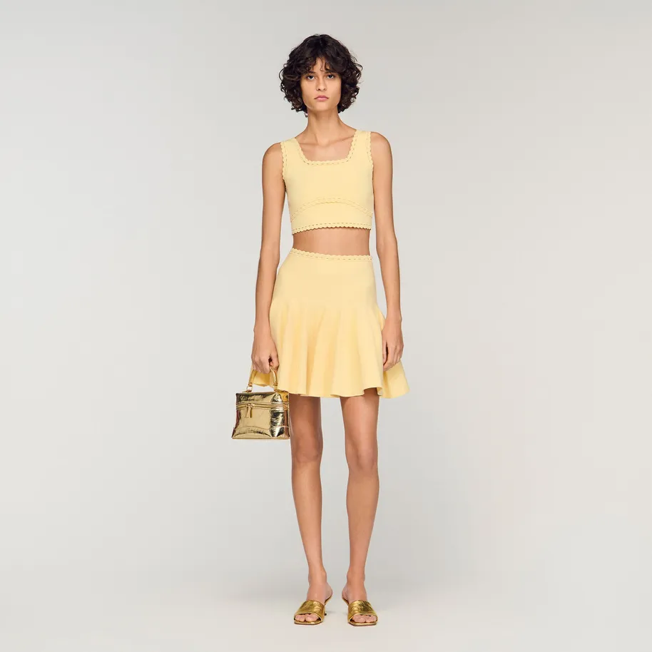 Áo croptop dệt kim