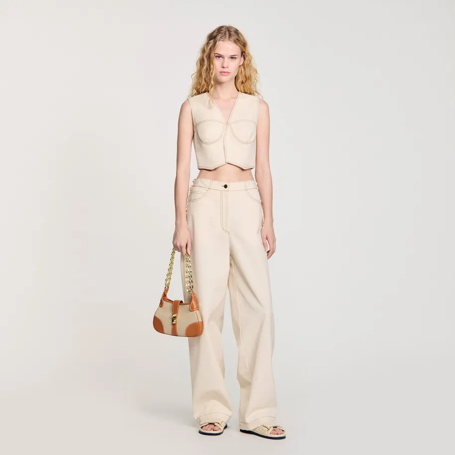 Áo khoác denim dáng crop
