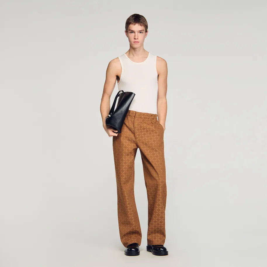 Quần jeans ống rộng Square Cross